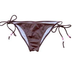 Billabong Brown Tie-Side Bikini Bottom Size M